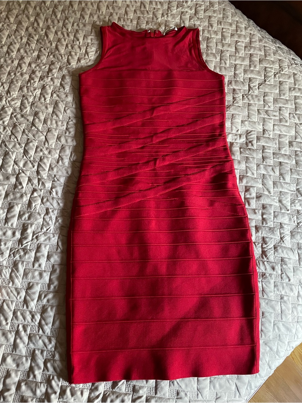 Dress the Population Red Sleeveless Bodycon Dress